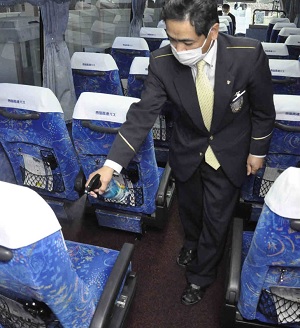 運行ごとの車両消毒
